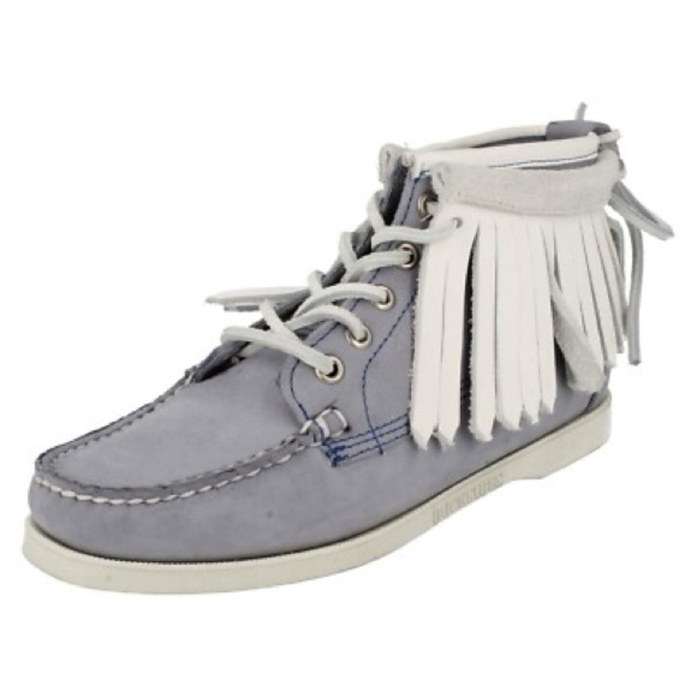 SEBAGO Dockside’s Womens Lace Up Fringe Boots with removable Frindge Size:6